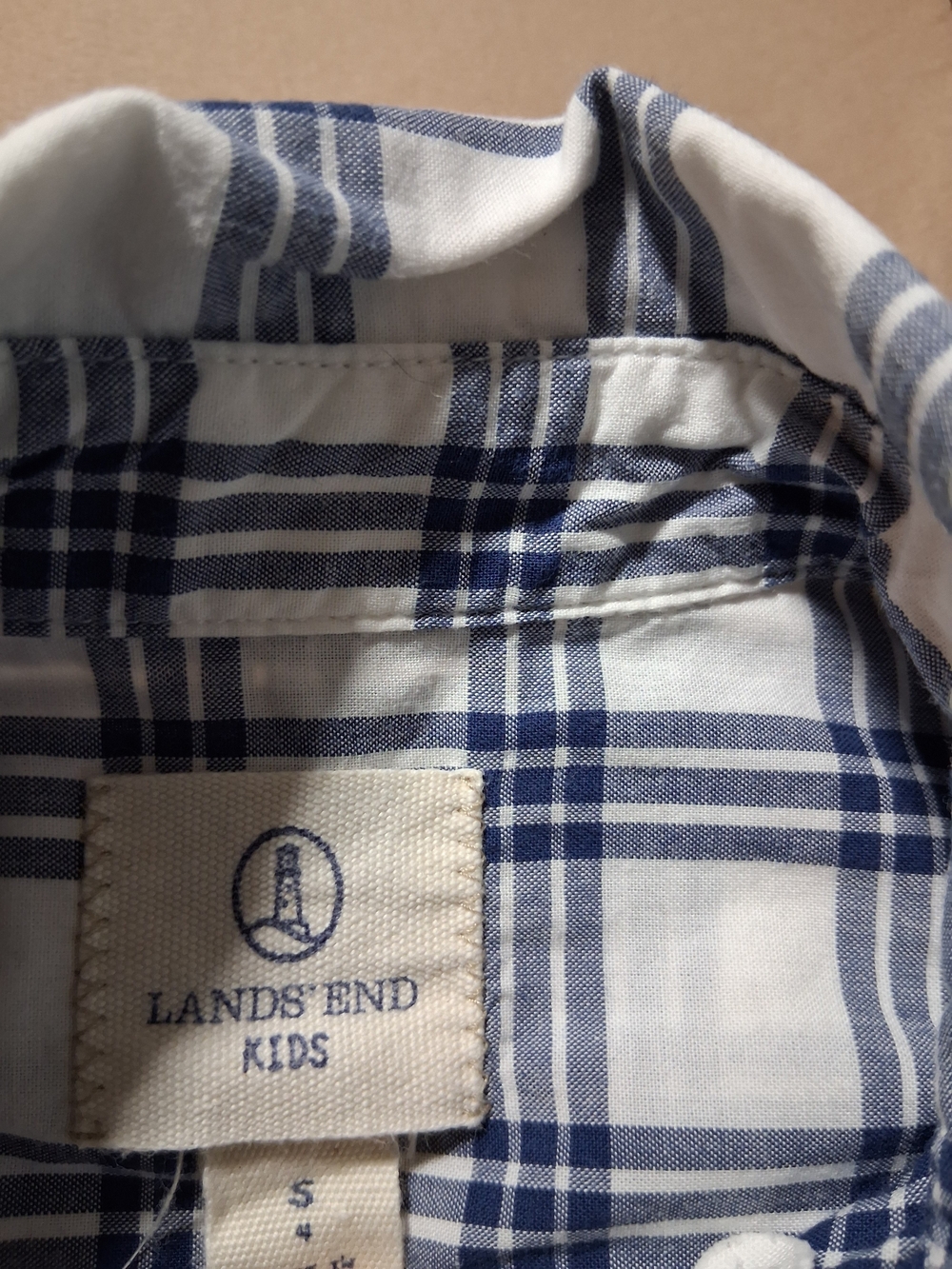 The Children's Place Chaps Lands End Boy Plaid Button-Up Shirt 4T - Picture 7 of 7